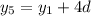 y_5=y_1+4d