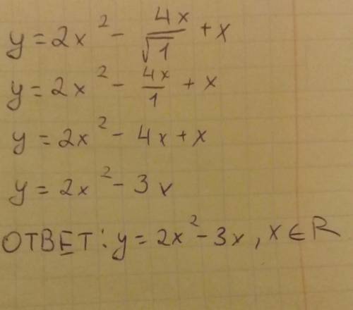 Y=2x^2-4x\√1+x как решить это уравнение?