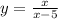 y = \frac{x}{x-5}