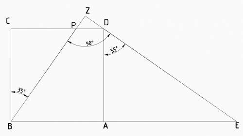 Abcd - квадрат.на стороне cd взята точка p ,а на продолжение ba за точкой а взята точка е так,что уг