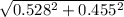 \sqrt{ 0.528^{2}+ 0.455^{2} }