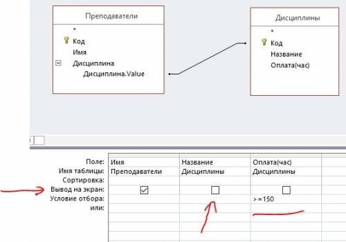 Microsoft access - проблема с созданием запроса. у меня есть две таблицы преподаватели и дисципли