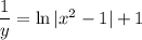 \dfrac{1}{y} =\ln|x^2-1|+1