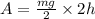 A = \frac{mg}{2} \times 2h