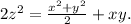 2z^2= \frac{x^2+y^2}{2}+xy.