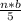 \frac{n*b}{5}