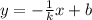 y = - \frac{1}{k} x+b