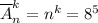 \overline{A}_n^k=n^k = 8^5