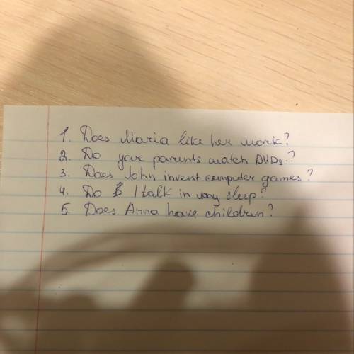 Complete the questions with the verbs in brackets. example: do you work every day? (work) 1 _ maria