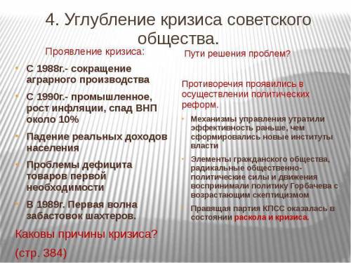 Почему в середине 80-х гг советское общество оказалось в состоянии системного кризиса?