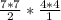 \frac{7*7}{2}* \frac{4*4}{1}