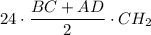 24\cdot \dfrac{BC+AD}2 \cdot CH_2