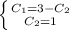 \left \{ {{C_1=3-C_2} \atop {C_2=1}} \right.