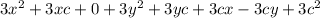 3x^2+3xc+0+3y^2+3yc+3cx-3cy+3c^2