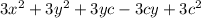 3x^2+3y^2+3yc-3cy+3c^2