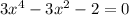 3x^4-3x^2-2=0