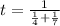 t= \frac{1}{ \frac{1}{4} + \frac{1}{7} }