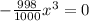 -\frac{998}{1000}x^3=0