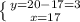 \left \{ {{y=20-17=3} \atop {x=17}} \right.