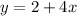 y=2+4x