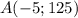 A(-5;125)