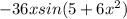 -36x sin(5+6x^2)