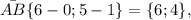 \bar{AB}\{6-0;5-1\}=\{6;4\},