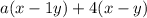 a(x-1y)+4(x-y)