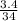 \frac{3.4}{34}