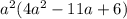 a^{2}(4 a^{2} - 11a + 6)