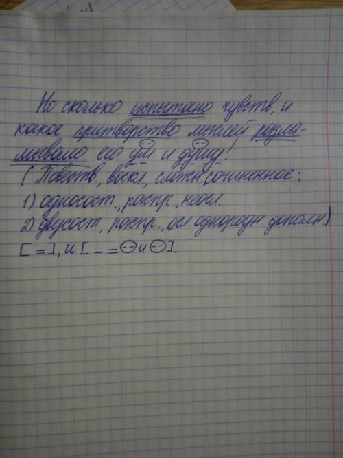 На сколько испытано чувств и какое притворство мыслей разламывало его ум и душу! - синтаксический ра