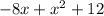 -8x+x^2+12