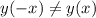 y(-x) \neq y(x)