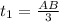 t_{1} = \frac{AB}{3}