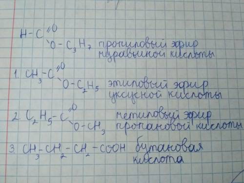 20 составьте изомеры муравьинопропилового !