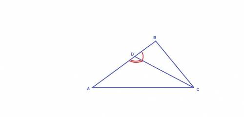 Втреугольнике abc точка d лежит на стороне ab, причем угол bdc - острый. докажите, что dc меньше ac.