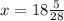 x = 18 \frac{5}{28}