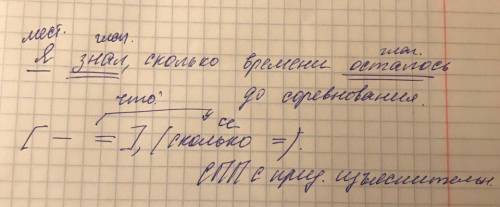 Язнал, сколько осталось времени до соревеования. разобрать предложение