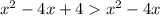 {x}^{2} - 4x + 4 {x}^{2} - 4x