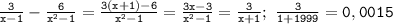 \mathtt{\frac{3}{x-1}-\frac{6}{x^2-1}=\frac{3(x+1)-6}{x^2-1}=\frac{3x-3}{x^2-1}=\frac{3}{x+1};~\frac{3}{1+1999}=0,0015}