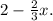 2- \frac{2}{3} x.