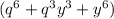 (q^6+q^3y^3+y^6)