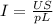 I= \frac{US}{pL}