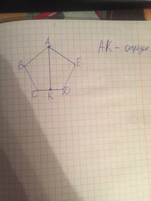 Начерти выпуклый пятиугольник и проведив нем отрезок так,чтобы он разделил пятиугольник на два четыр