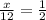 \frac{x}{12} = \frac{1}{2}