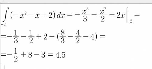 Вычислить площадь фигуры,ограниченной указанными линиями : y=-x^2+5; y=x+3