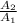 \frac{ A_{2} }{ A_{1} }