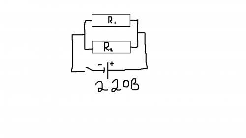 Два соединили параллельно и включили в цепь с напряжением 100 в. сопротивление одного из них равно 1