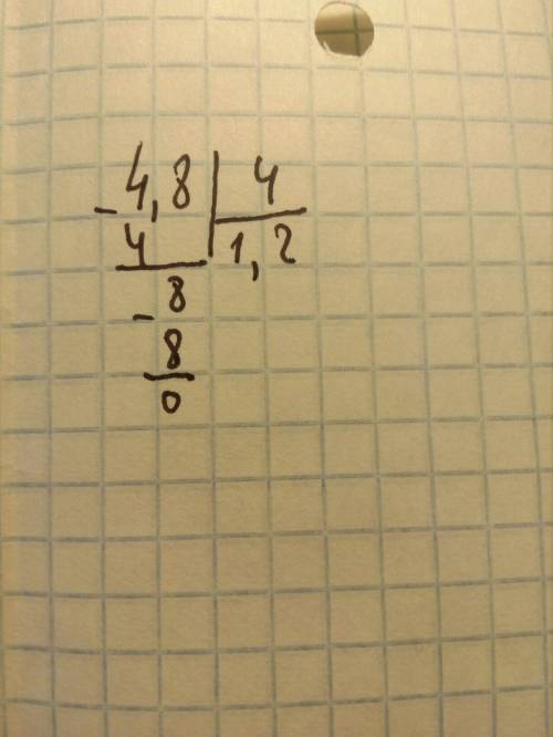 Как решать дроби столбикам 1. 0,48: 0,4=