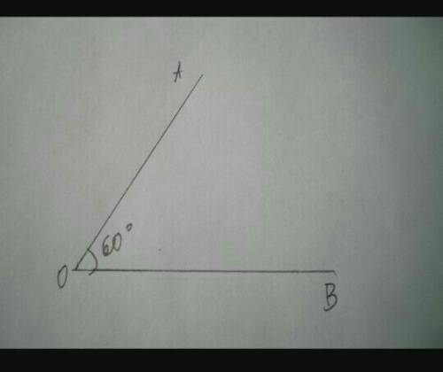 Построив угол aob,измерьте его градусную меру и запишите результат измериний
